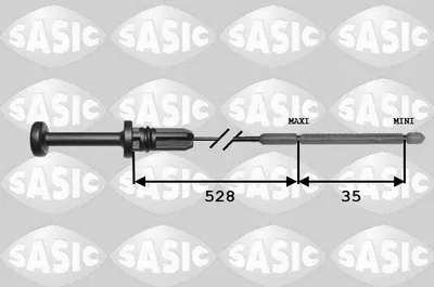 Produktbild von SASIC 1940007 Ölmessstab Ölpeilstab Ölstab passend für PEUGEOT 207 (WA, WC) 206 Schrägheck (2A/C) 206 CC (2D) für CITROËN BERLINGO (B9)
