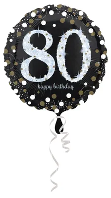 Obrázok produktu pre Folienballon Happy Birthday Sparkling 80 45cm