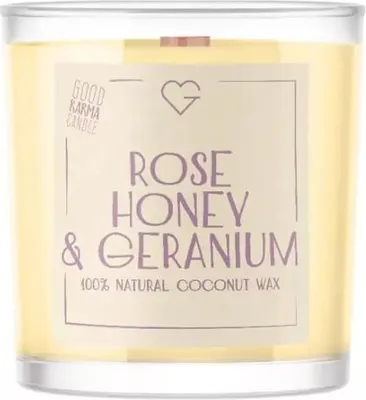 Obrázek produktu pro Goodie Svíčka s dřevěným praskajícím knotem - Rose Honey & Geranium 50 g