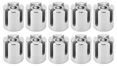 Kreuzkabelklemmen M8 3mm, Edelstahl 316, 10 Stück für Geländer