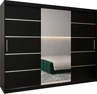Produktbild von Kleiderschrank, Schiebetürenschrank Schlafzimmer, Schrank mit Spiegel VERONA 2 250 cm