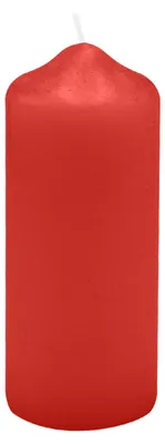 Produktbild von Spitzkopf Stumpen Kerzen Weihnachtsrot 12 x Ø 5 cm, 12 Stück