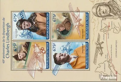 Produktbild von Briefmarken Niger 2014 Mi 2667-2670 Kleinbogen (kompl. Ausg.) postfrisch Karl Lindbergh