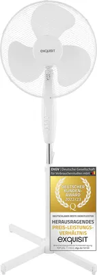 Produktbild von Exquisit Standventilator VS 35064 we| Pianokey | 50 Watt | Oszillation | Weiß