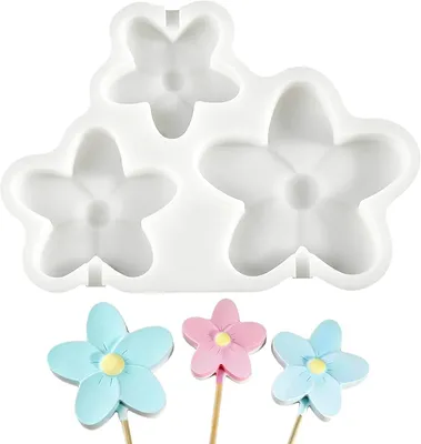 Imagen del producto de Molde de silicona para velas, con forma de flor, aproximadamente 15,5 x 11,2 cm, para la fabricación de velas