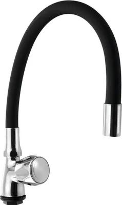 Immagine prodotto di Rubinetto per lavabo, 1/2´´ con bocca flessibile, nero/cromo