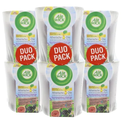 Produktbild von 3x Air Wick Doppelpack Duftkerze Blütenzauber Brombeerblüte je 105g