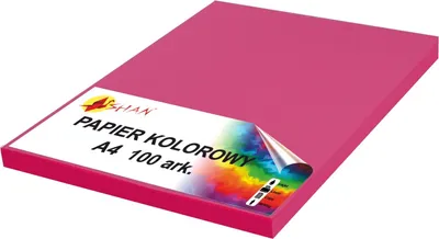 Zdjęcie produktu dla Papier kolorowy A4 80g różowy intensywny 100 arkuszy