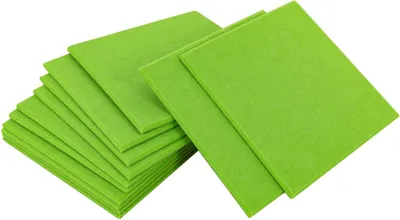 Produktbild von Akustikplatten - Wandpaneele - Polyesterfaser - Set mit 12 Stück - 9 mm Stärke - Hohe Dichte - Schallabsorbernd & schalldämmend - Hellgrün