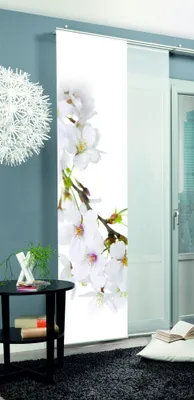 Produktbild von Home Wohnideen Schiebevorhang Dekostoff Digitaldruck Kirangi 084364-0107 H x B 245 x 60 cm Weiss
