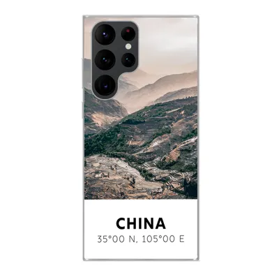 Produktbild von MuchoWow® Handyhülle Schutzhülle Hülle für Samsung Galaxy S22 Ultra China - Berge - Asien - Sommer Silikon Softcase Handy Hülle - Abbildung