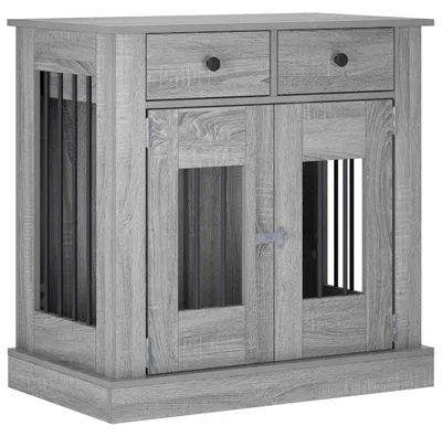 Immagine prodotto di vidaXL Mobile per trasportino per cani, colore Sonoma grigio, 80 x 47,5 x 80 cm, materiale: legno composito