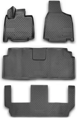 Zdjęcie produktu dla 2008-2020 Dodge Grand Caravan/Voyager OMAC gumowe maty podłogowe TPE czarne 4x
