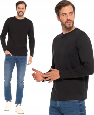 Produktbild von Langarmshirt - Herrenlangarmshirt Größe 3XL - Langarmshirt schwarz schwarz - Langarmshirt Baumwolle - Herren Sweatshirt