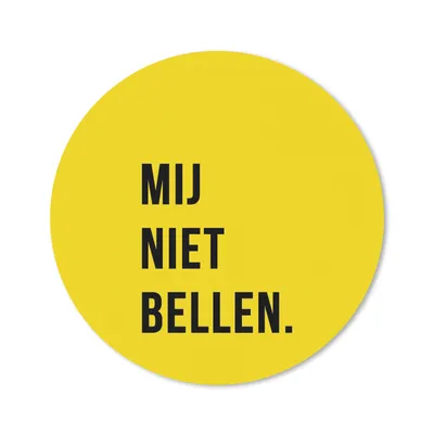 Produktbild von MuchoWow® Mauspad Mousepad Zitate - Sprichwörter - Ruf mich nicht an. - Gelb - Schwarz 20x20 cm - Mousepads - Maus Mat - Pad - Mausunterlage - Schreibtischmatte