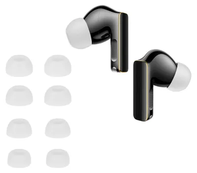 Produktbild von kwmobile 8x Silikonaufsätze für Huawei Freebuds Pro 4 - Ersatz Ohrstöpsel in 4 Größen - Ear Tips für In-Ear Kopfhörer - Zubehör Ersatzpolster in Weiß