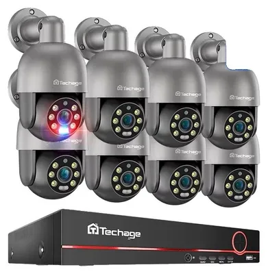 Obrázok produktu pre Systém CCTV kamier, 8 kanálov, rozlíšenie 5 MP, 8 kanálov, 8 PTZ kamier