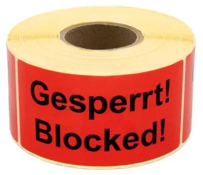 Immagine prodotto di Adesivi di avvertimento, rotolo - 500 pezzi - Rossi