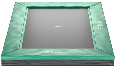 Productafbeelding van Inground trampoline 335x244 cm met AkroVentSport springmat - groen