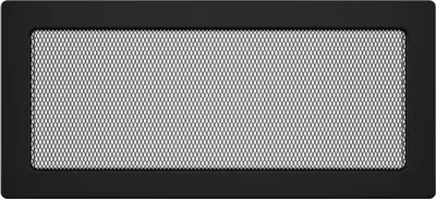 Produktbild von Kaminlüftungsgitter Schwarz 17x37 cm – Lüftungsgitter für Kamin, Ofen oder Wand – Metall, rechteckig