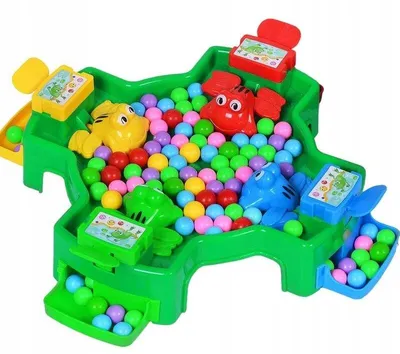 Produktbild von QULKI Hungrige Frösche Geschicklichkeitsspiel Lustige Frösche Familienspiel