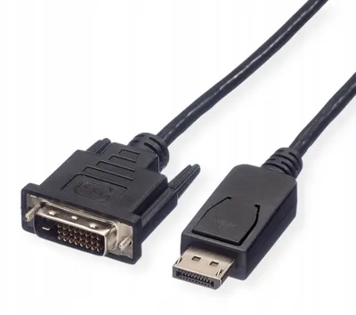 Image de ROLINE Câble DisplayPort vers DVI Mâle 5m Noir