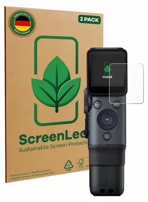 Produktbild von 2x ScreenLeaf Schutzfolie für Fujifilm Instax Mini Evo Cinema nachhaltiger Displayschutz Display Schutz Folie Klar Transparent