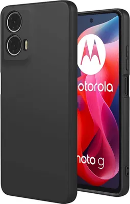 Produktbild von Silikónové puzdro pre Motorola Moto G04 / G24 Protective Cover Matt Black Backcover Puzdro na mobilný telefón