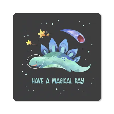 Produktbild von MuchoWow® Mauspad Mousepad Sprichwörter - Raum - 'Einen zauberhaften Tag haben' - Zitate - Kinder - Jungen - Mädchen - Kinder 20x20 cm - Mousepads - Maus Mat - Pad - Mausunterlage - Desk Mat - Bureauartikeln
