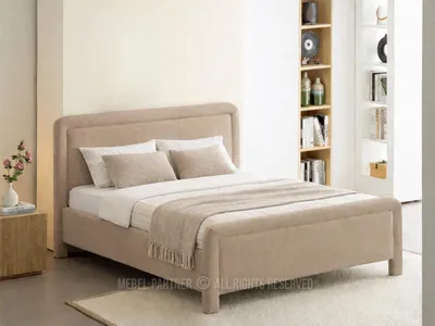 Obrázok produktu pre Čalúnená posteľ 140x200 JAKUBA - béžová