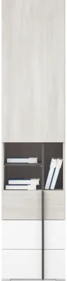 Produktbild von Masseno Buchregal BERGAMO,Ideal für Büro, Wohnzimmer oder Lesezimmer, Stil Modern, 45x40x195 cm, Ausführung Matt, Eichefarben