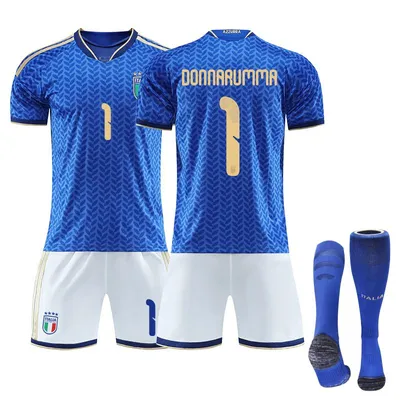 Immagine prodotto di #1 DONNARUMMA Maglia da calcio dell'Italia per i Mondiali 2026, disponibile in casa, per bambini e adulti. TAGLIA:S