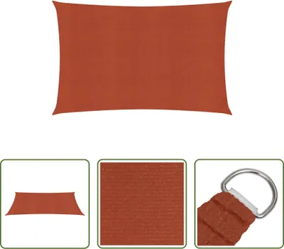 Produktbild von The Living Store Sonnensegel 160 g/m² Terrakottarot 4x5 m HDPE