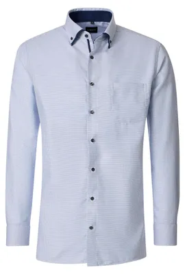 Produktbild von VENTI Herren Businesshemd Langarm Button-Down Comfort-Fit Hellblau 44