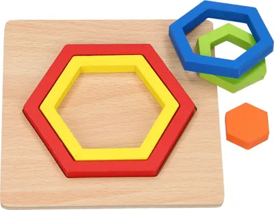 Produktbild von Formpuzzle aus Holz - Sechseck
