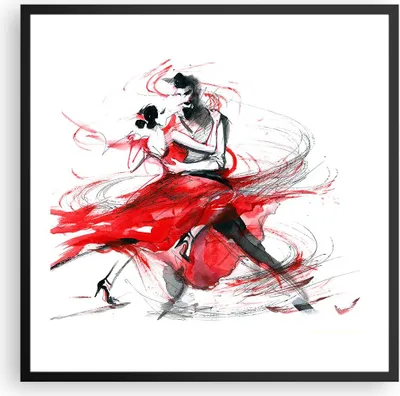 Produktbild von Gerahmtes Poster - Schwarzer Rahmen - Tanz Aktion Aktivität - 60x60 cm - Wand Bild - Wanddeko - Wandbilder - Kunstposter - Wandposter - Bilderrahmen - Bilder - Kunstdruck - Wandbild - P2BAC60x60-3052