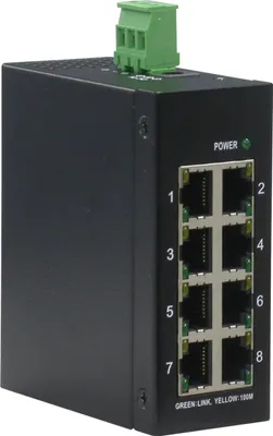 Produktbild von ROLINE Industrie Switch 8x RJ-45, unmanaged