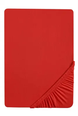 Produktbild von biberna Frottee-Stretch-Spannbetttuch ROT 180-200x200 cm