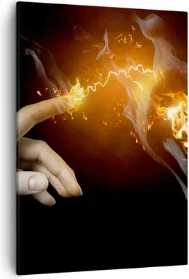 Produktbild von Bild auf Leinwand - Leinwandbild - Einteilig - Hand Licht Flammen - 50x70cm - Wand Bild - Wanddeko - Wandbilder - Leinwanddruck - Wanddekoration - Leinwand bilder - Wandbild - PA50x70-0193