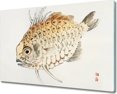 Produktbild von Coloray Hackbrett Kochplattenabdeckung Herdabdeckplatte 80x52 cm Schneidebrett Küchenbrett - Tiere Fische