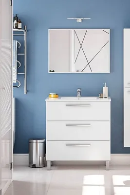 Produktbild von Badezimmer-Set >ATHENA< in weiß glänzend - 80x86x45 (BxHxT)