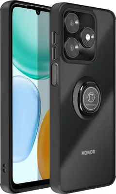 Image de Avizar, coque Honor X5c Plus 4G anneau magnétique rotatif mat, noir