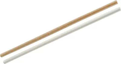 Image de Pailles Fackelmann en papier Ø6 mm Rio Party, pailles durables pour différentes occasions, tubes à boire écologiques (couleur : blanc, marron), quantité : 30 pièces