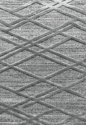 Produktbild von Villa Möbel Pisaro Wohnzimmer-Teppich, Hochflor-Teppich, Frisee, Boho-Design, Farbe:Grau, Grösse:160x230 cm