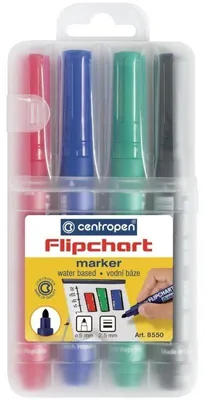 Produktbild von Centropen 8550 Flipchart-Marker - 4er-Set