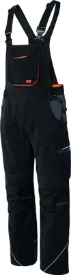 Produktbild von HERO by John Medoox EDMONTON PRO WORKWEAR Herren Arbeits-Cargo-Latzhose Regular Fit 58 black