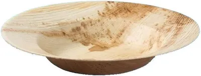 Produktbild von 200 Palmblatt Schalen Suppenteller Suppenschalen Suppenterrinen Einweg Teller rund Ø23cm 4,5cm tief kompostierbar biologisch abbaubar