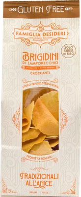Produktbild von Famiglia Desideri - Glutenfreie Brigidini di Lamporecchio Anis, Handgefertigte Italienische Knusprige Kekse, Typische Süße Toskanische Blättchen, 200g