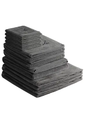 Produktbild von Sansibar Sylt Handtuch Set Frottier-Serie Classic Nr. 6 (Set, 9-tlg), anthrazit