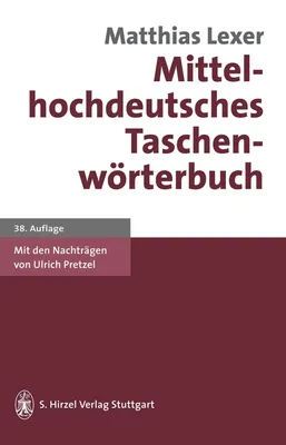 Produktbild von Mittelhochdeutsches Taschenwörterbuch